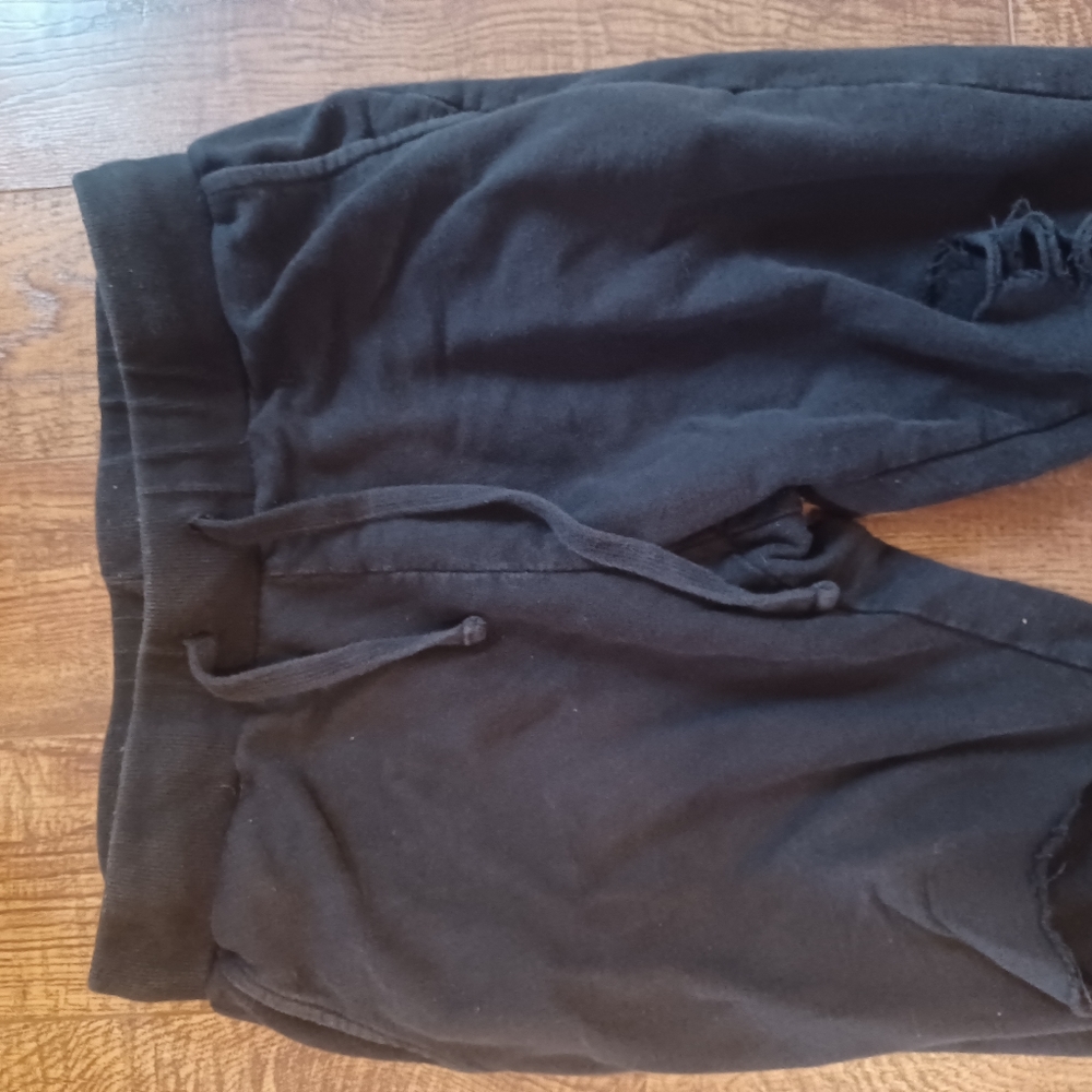 Pinkblush Distressed Jogger Sweatpants with Pockets Sz Medium Black - Picture 6 of 6